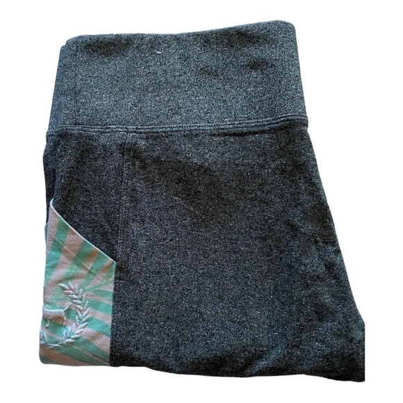 PINK Victoria's Secret Pants - PINK-VICTORIAS SECRET YOGA-GRAY AND FLORAL LEGGINGS